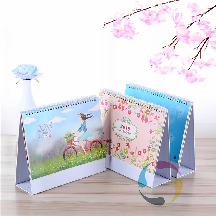 wholesale daily spiral bound tent desk calendar printing in China