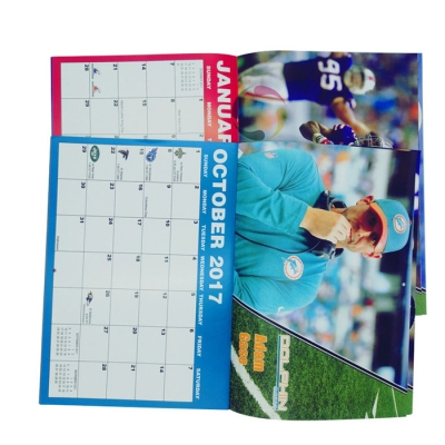 2023 Chinese factory custom saddle stitch binding blank picture wall hanging flip calendar