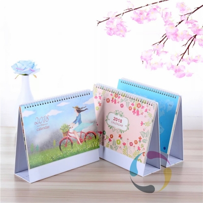Board Base Desk Calendar with Spiral Binding Table Calendar Printing Service