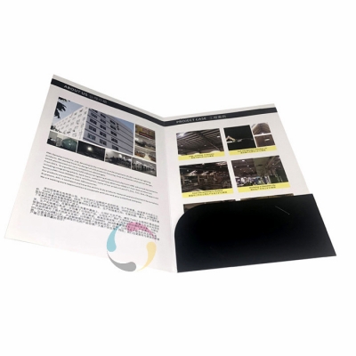 Company Folder Custom CMYK Printing Paper Flyer With Logo Printing