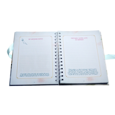 2023 Customized Book Printing Binding Custom Journal Planner Agenda Diary Organizer Wire Spiral Notebook For Gifts